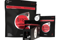 All sizes of Strawberries & Cream TORQ Recovery Drink